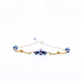 Браслет из девяти терагерцовых камней с золотым напылением